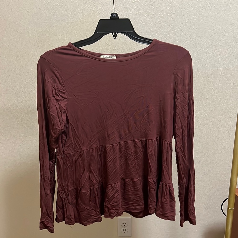 Long sleeve burgundy shirt from Marshall’s